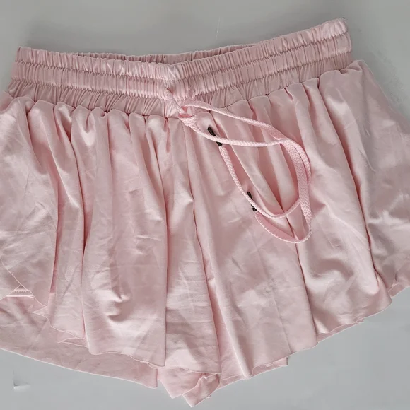 Pink Flowy Balletcore Shorts - Picture 4 of 7